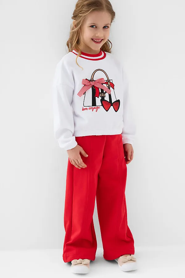 Толстовка трикотажная для девочек PLAYTODAY, белый - фото 2