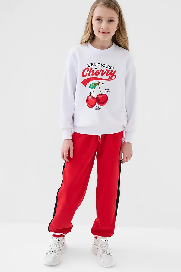 Толстовка трикотажная для девочек PLAYTODAY, белый - фото 2