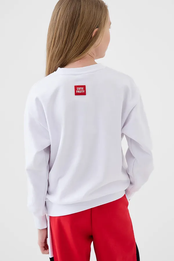 Толстовка трикотажная для девочек PLAYTODAY, белый - фото 2