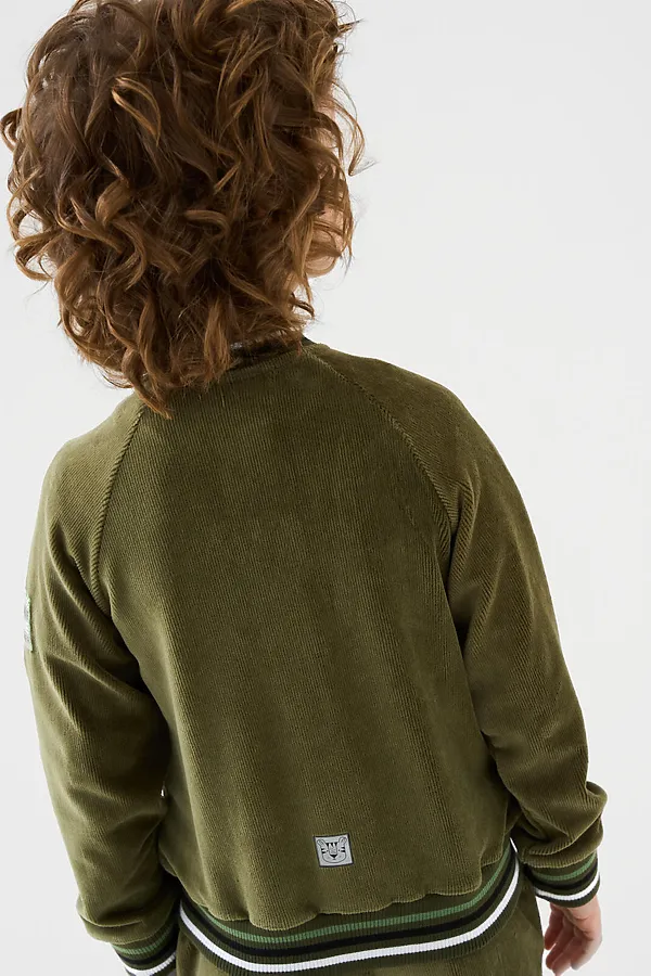 Толстовка трикотажная для мальчиков PLAYTODAY, темно-зеленый - фото 2