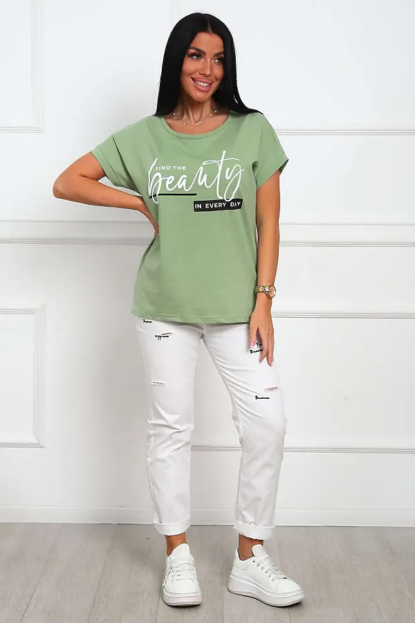 Футболка 29542 НАТАЛИ, оливка - фото 2