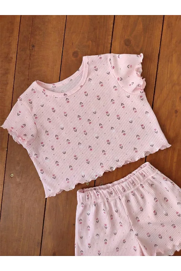 Пижама с шортами Пружинка топ с шортами 33069 НАТАЛИ, розовые цветы - фото 2