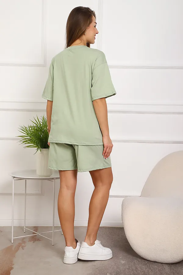 Костюм с шортами 20524 НАТАЛИ, оливковый - фото 2