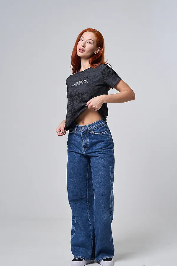 Футболка 7502 НАТАЛИ, черный винтаж+замок - фото 2