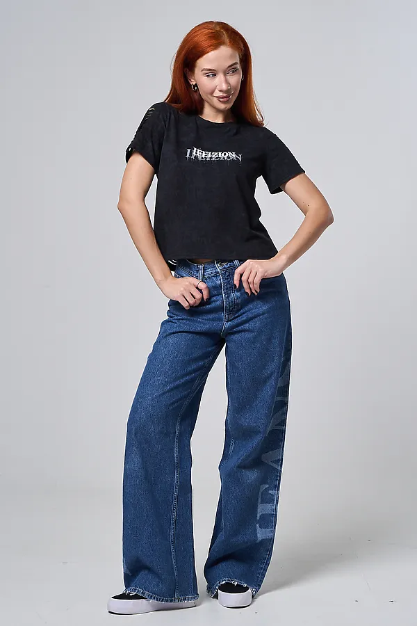 Футболка 7502 НАТАЛИ, черный винтаж+бабочка - фото 2