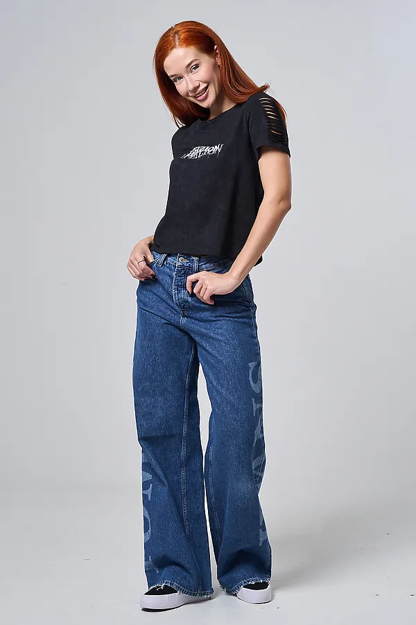 Футболка 7502 НАТАЛИ, черный винтаж+бабочка - фото 2