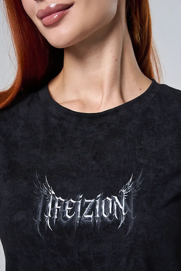 Футболка 7502 НАТАЛИ, черный винтаж+крылья - фото 2