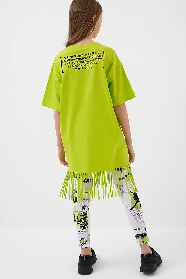 Брюки трикотажные для девочек (легинсы), 2 пары в комплекте PLAYTODAY, разноцветный - фото 2