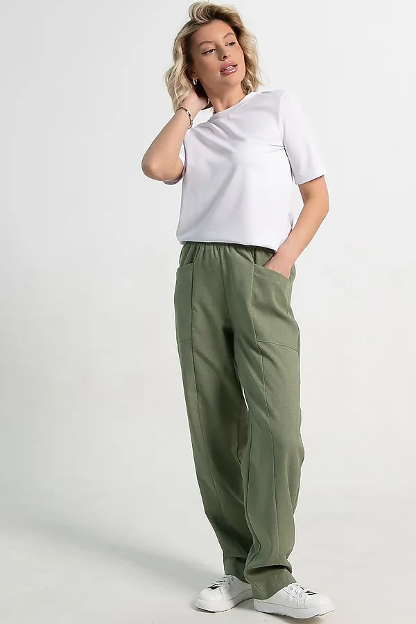 Брюки LADY TAIGA, оливка - фото 2