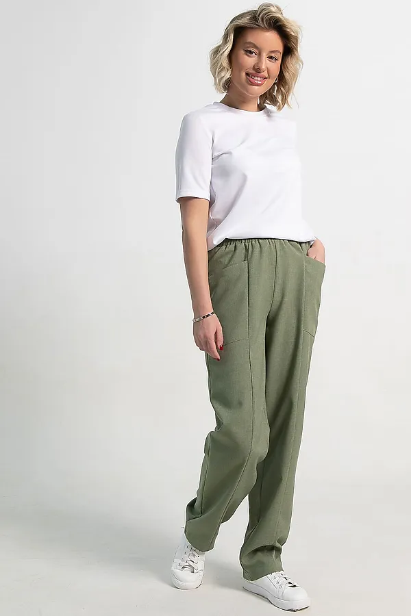 Брюки LADY TAIGA, оливка - фото 2