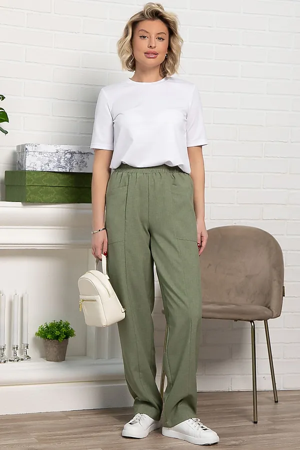 Брюки LADY TAIGA, оливка - фото 2