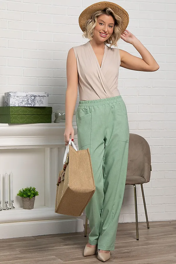 Брюки Кения LADY TAIGA, фисташка - фото 2