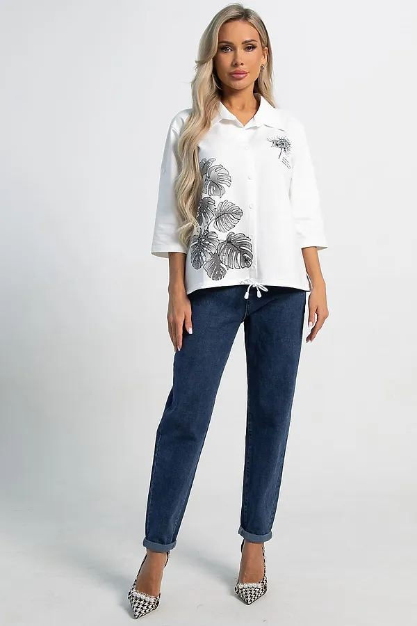 Блуза Экзотика LADY TAIGA, белая - фото 2