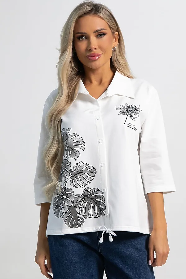 Блуза Экзотика LADY TAIGA, белая - фото 2