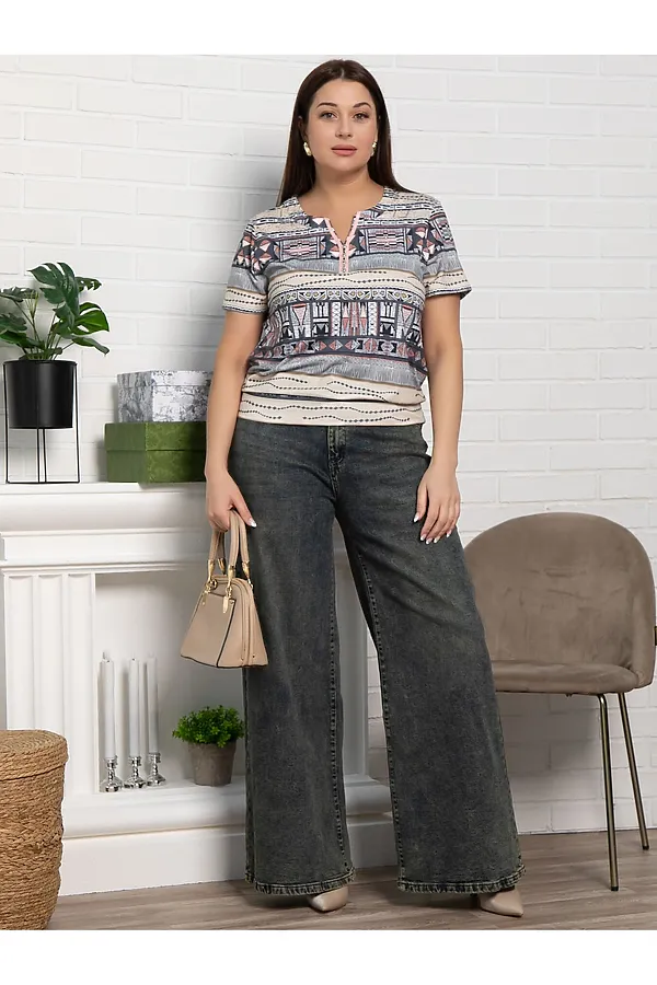 Блуза Месси LADY TAIGA, мультиколор - фото 2