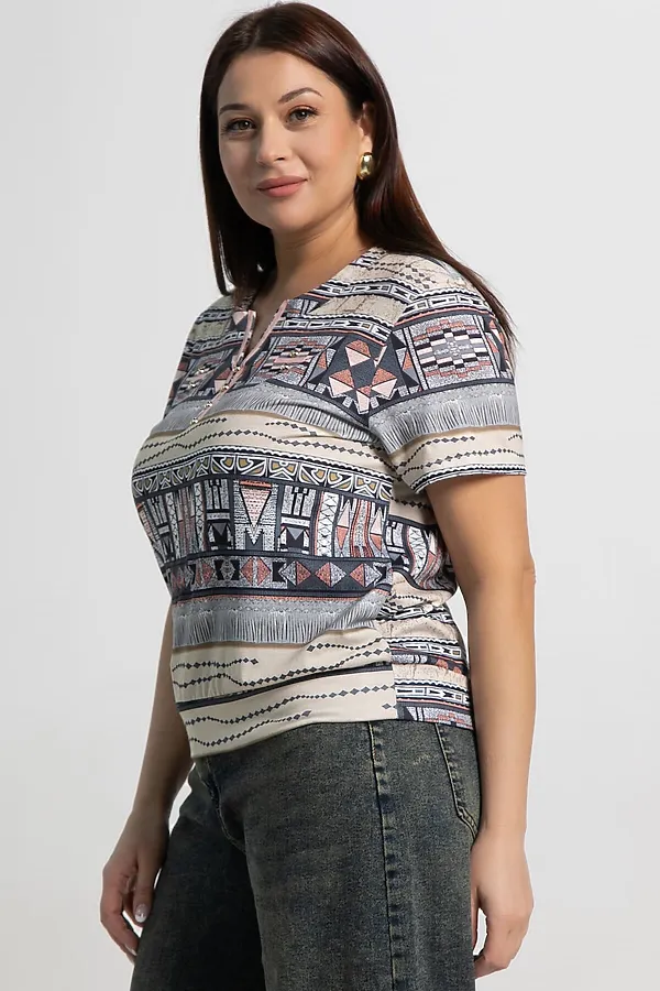 Блуза Месси LADY TAIGA, мультиколор - фото 2