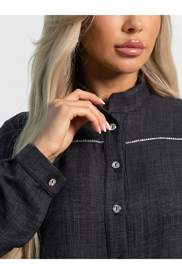 Платье-рубашка Долли LADY TAIGA, черное - фото 2