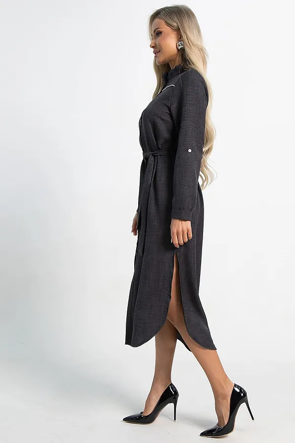 Платье-рубашка Долли LADY TAIGA, черное - фото 2