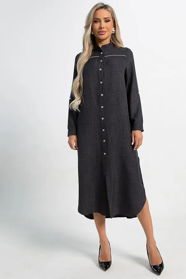 Платье-рубашка Долли LADY TAIGA, черное - фото 2