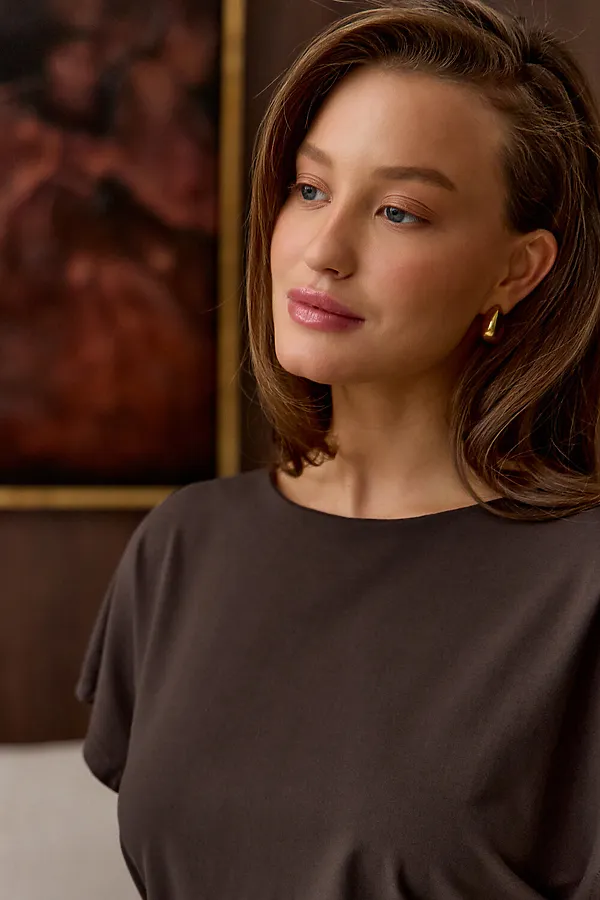 Костюм с брюками Завязка НАТАЛИ, коричневый - фото 2