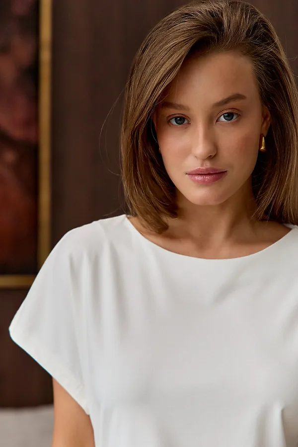 Костюм с брюками Завязка НАТАЛИ, молочный - фото 2