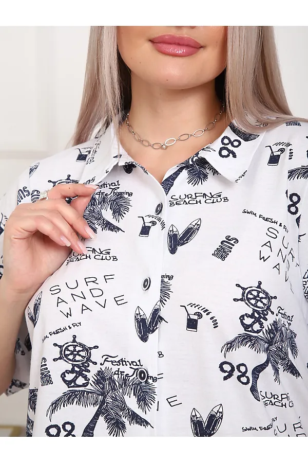 Рубашка 5005 НАТАЛИ, белый - фото 2