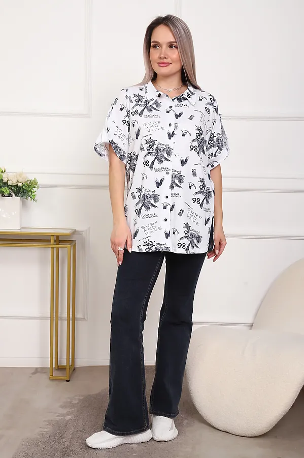 Рубашка 5005 НАТАЛИ, белый - фото 2