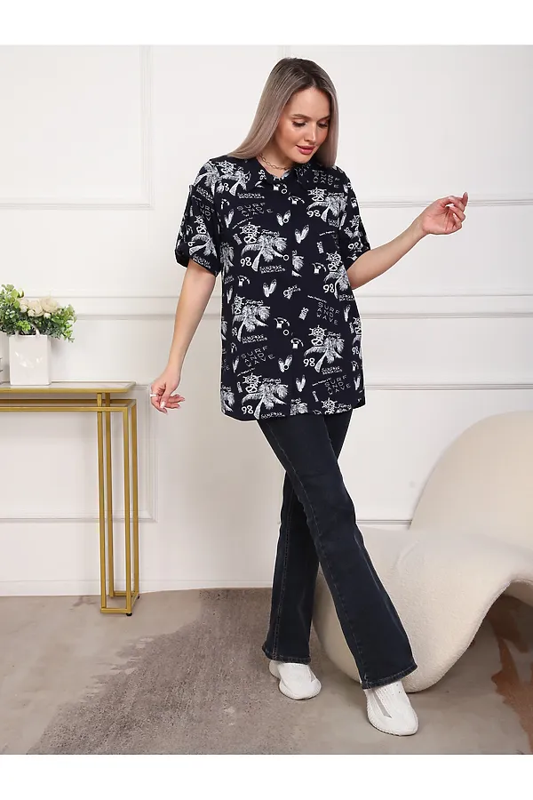 Рубашка 5005 НАТАЛИ, синий - фото 2