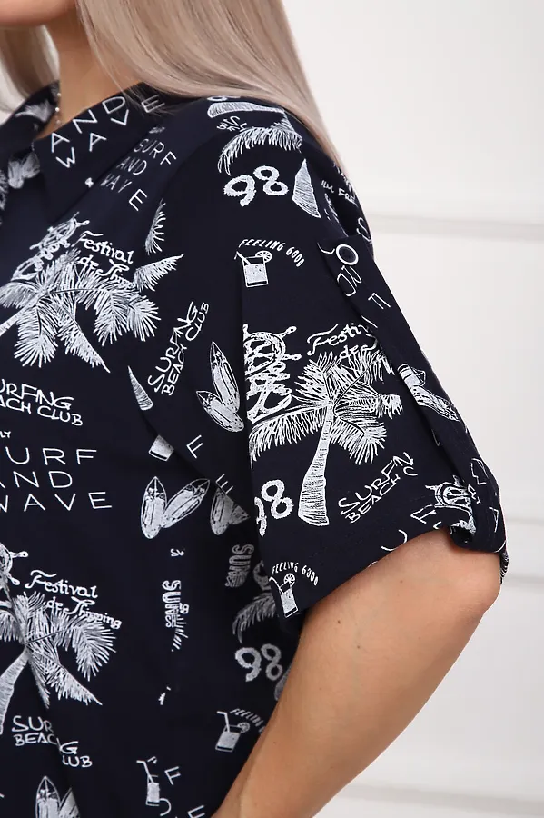 Рубашка 5005 НАТАЛИ, синий - фото 2