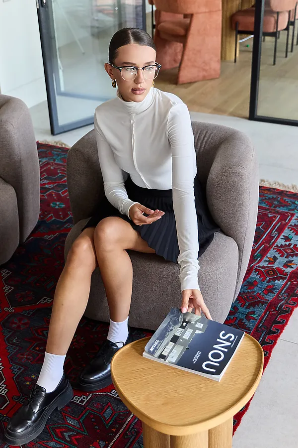 Водолазка облегающая с необработанными швами НАТАЛИ, молочный - фото 2