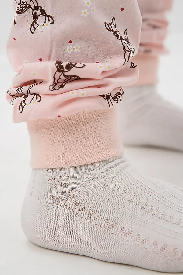 Пижама с брюками Кулирка с рибаной длинный рукав НАТАЛИ, лесной олень - фото 2