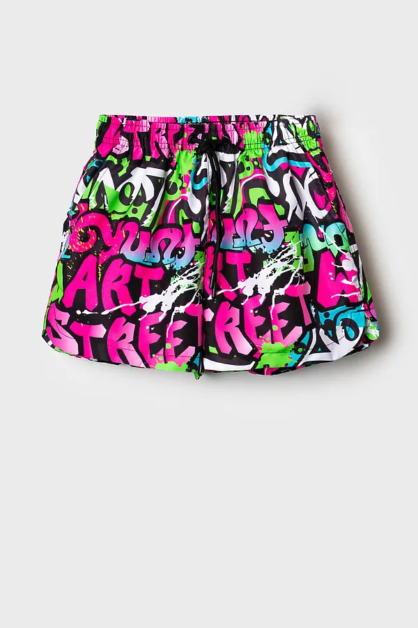 Шорты текстильные плавательные для девочек PLAYTODAY, разноцветный - фото 2