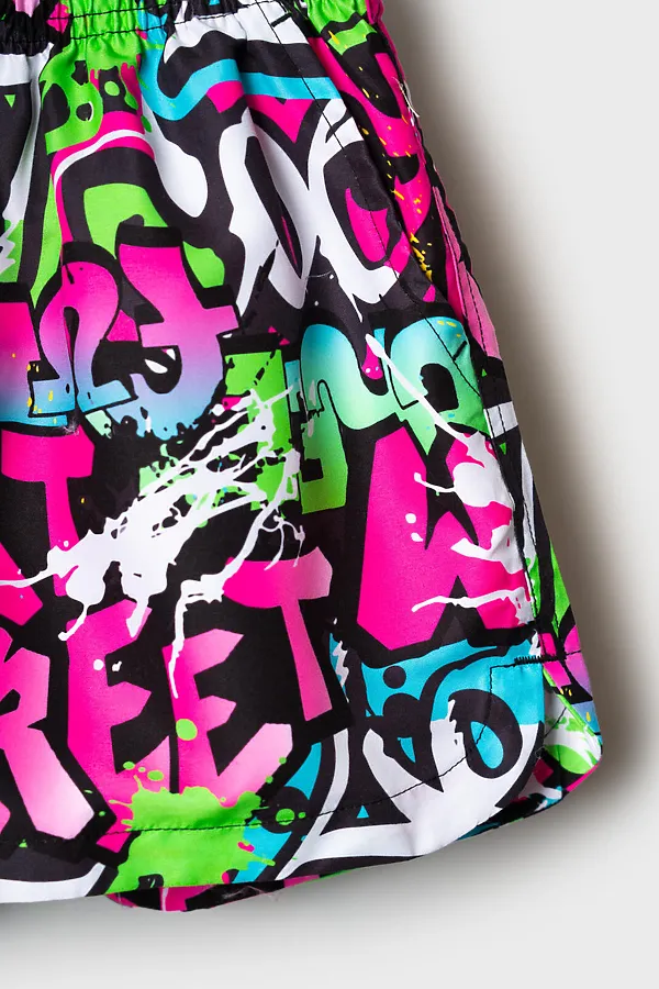 Шорты текстильные плавательные для девочек PLAYTODAY, разноцветный - фото 2