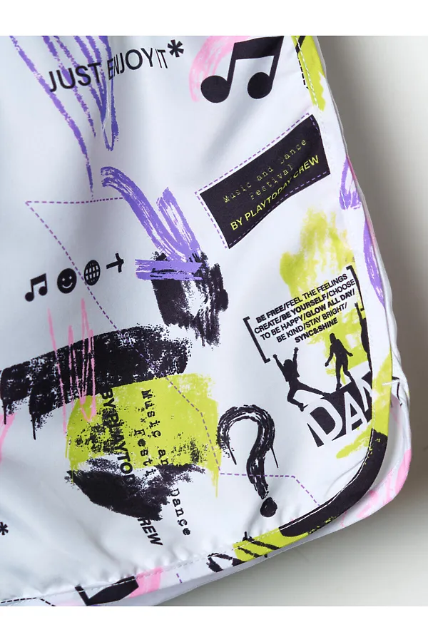 Комплект для девочек: купальный костюм трикотажный, шорты текстильные плавательные PLAYTODAY, разноцветный - фото 2