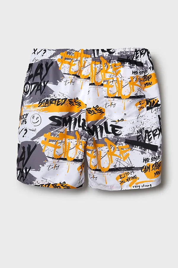 Шорты текстильные плавательные для мужчин, длинные PLAYTODAY, разноцветный - фото 2