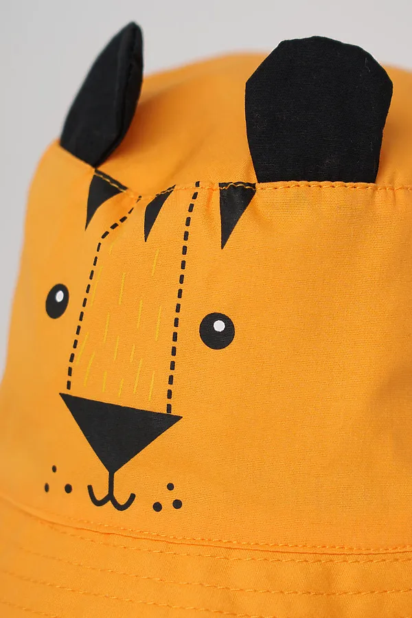 Комплект детский для мальчиков: плавки трикотажные, панама текстильная PLAYTODAY, черный,оранжевый - фото 2