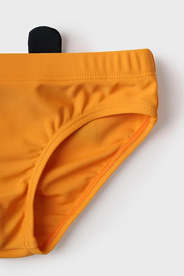 Комплект детский для мальчиков: плавки трикотажные, панама текстильная PLAYTODAY, черный,оранжевый - фото 2