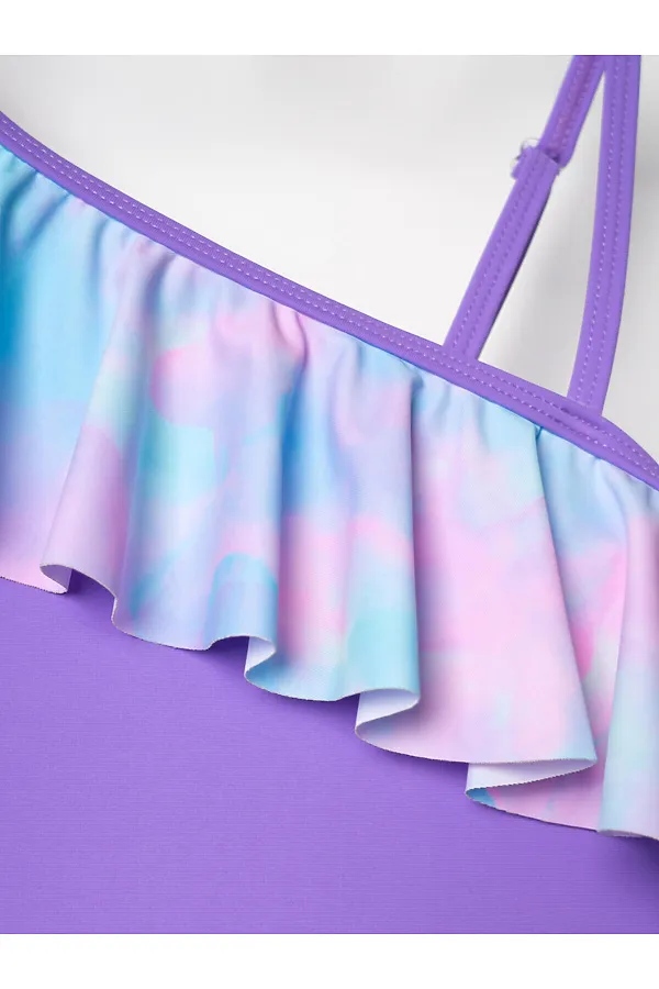 Комплект трикотажный для девочек: купальник, юбка PLAYTODAY, разноцветный - фото 2