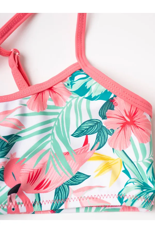 Комплект трикотажный для девочек: купальный костюм, юбка PLAYTODAY, разноцветный - фото 2