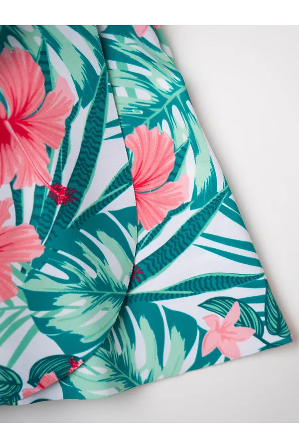 Комплект трикотажный для девочек: купальный костюм, юбка PLAYTODAY, разноцветный - фото 2