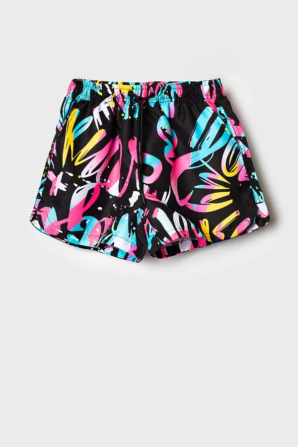 Шорты текстильные плавательные для девочек PLAYTODAY, разноцветный - фото 2