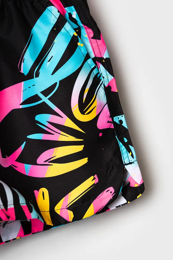 Шорты текстильные плавательные для девочек PLAYTODAY, разноцветный - фото 2