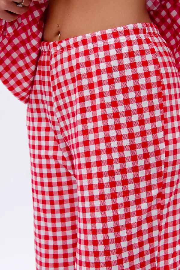 Пижама с брюками Вирджиния НАТАЛИ, белый/красный - фото 2