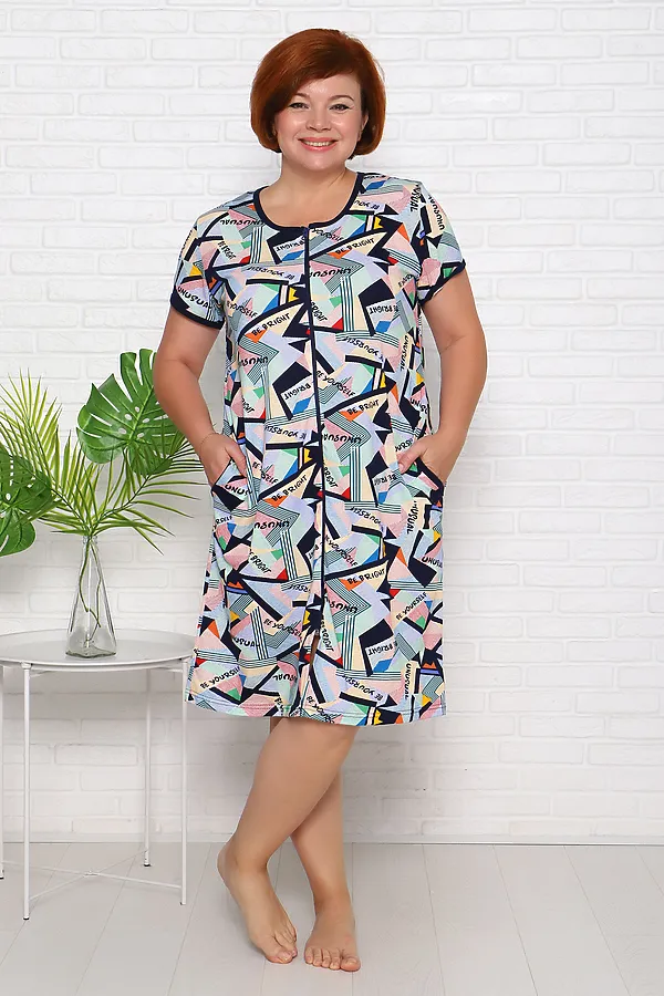 Халат Мозаика НАТАЛИ, оранжевый - фото 2