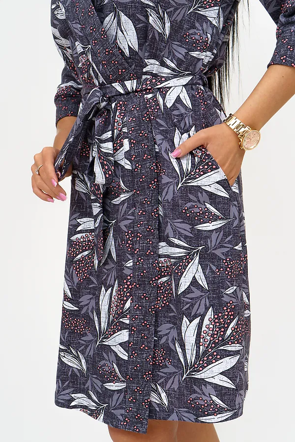 Пеньюар с сорочкой Мимоза НАТАЛИ, графит - фото 2