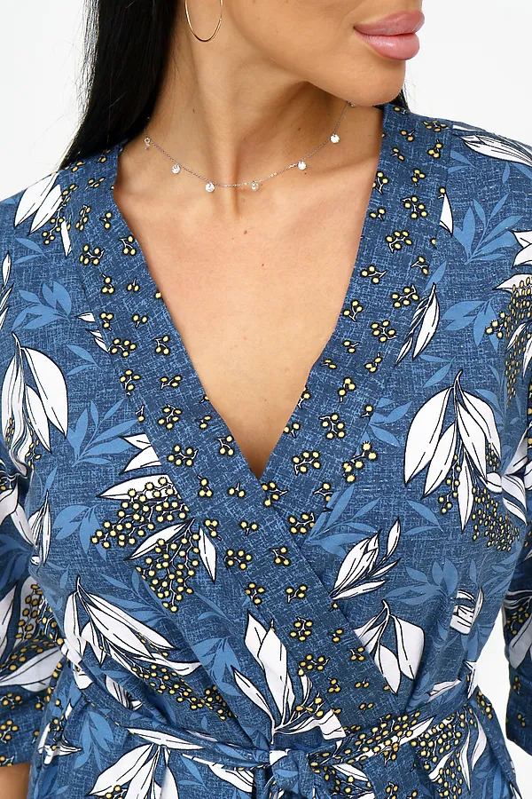 Пеньюар с сорочкой Мимоза НАТАЛИ, джинс - фото 2