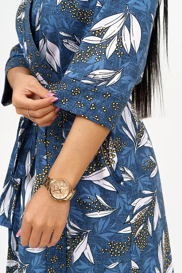 Пеньюар с сорочкой Мимоза НАТАЛИ, джинс - фото 2