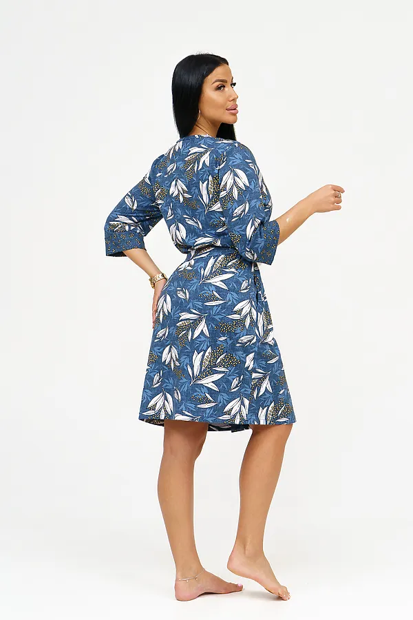 Пеньюар с сорочкой Мимоза НАТАЛИ, джинс - фото 2