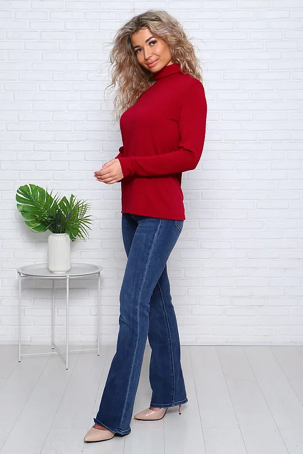 Водолазка Ангора НАТАЛИ, бордо - фото 2