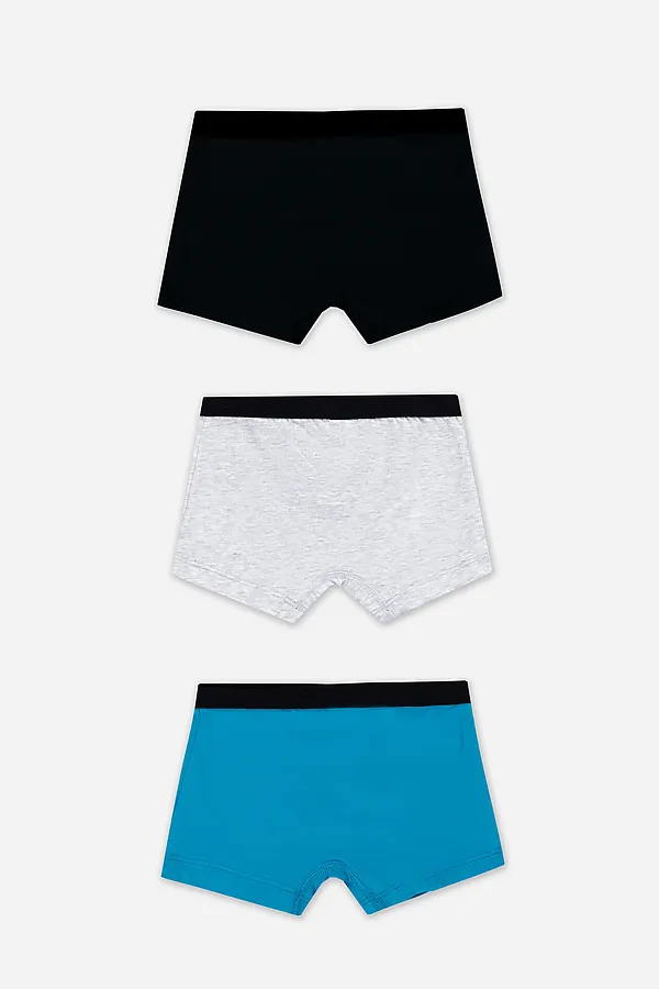 Трусы для мальчиков (3шт.) MARK FORMELLE, синий +серый меланж 4306-а +черный - фото 2